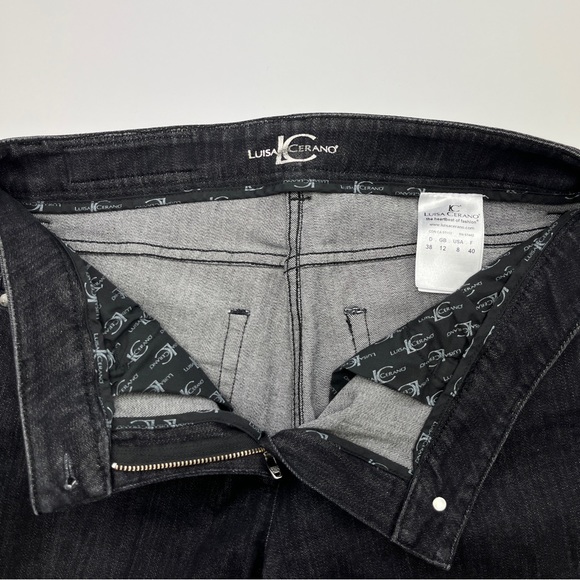 Luisa Cerano⎮Bootcut Jeans⎮Black Stretch⎮Size 8⎮Like-New - Picture 9 of 17